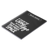 エッジおもしろいに生きるやる気を起こさせることわざダークグレー ノートブック (左側)