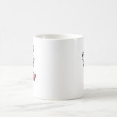 エッジおもしろいスカル顔及び稲妻形状 コーヒーマグカップ (中央)