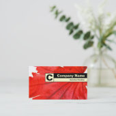 エッジのラベル付きモノグラム日本の – メープルリーフ 名刺 (スタンド正面)