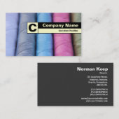 エッジのラベル付きモノグラム – コットンリール 名刺 (正面/裏面)