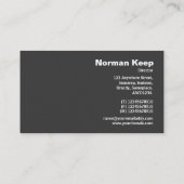 エッジのラベル付きモノグラム – 古いタイプライター 名刺 (裏面)