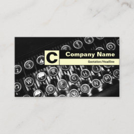 エッジのラベル付きモノグラム – 古いタイプライター 名刺