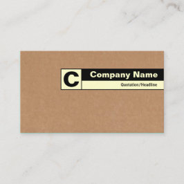 エッジのラベル付きモノグラム – 段ボール箱 名刺