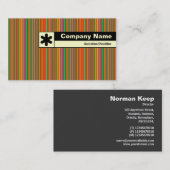 エッジのラベル付け – カラフルストライプオプション01 名刺 (正面/裏面)