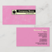 エッジのラベル付け – ピンクブラシ 名刺 (正面/裏面)