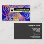 エッジのラベル付け – フラクタル抽象芸術061012d 名刺 (正面/裏面)