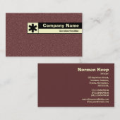 エッジのラベル付け – ブラウンエンボステックス 名刺 (正面/裏面)