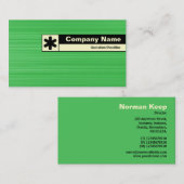 エッジのラベル付け – ブラシ付き緑 名刺 (正面/裏面)