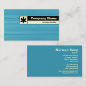 エッジのラベル付け – ブラシ付き青淡い色の色 名刺 (正面/裏面)