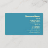 エッジのラベル付け – ブラシ付き青淡い色の色 名刺 (裏面)