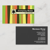 エッジのラベル付け – 不規則なストライプ 名刺 (正面/裏面)