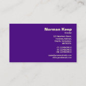 エッジのラベル付け – 紫色のジオメトリパターン 名刺 (裏面)