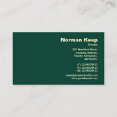 エッジのラベル付け – 緑のジオメトリパターンII 名刺 (裏面)