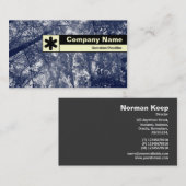 エッジのラベル付け – 青い秋 名刺 (正面/裏面)