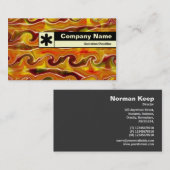 エッジのラベル付け – 青い秋 名刺 (正面/裏面)