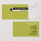 エッジのラベル付け – 黄色のエンボステクスチャ 名刺 (正面/裏面)