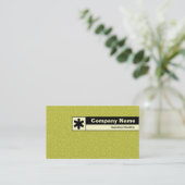 エッジのラベル付け – 黄色のエンボステクスチャ 名刺 (スタンド正面)