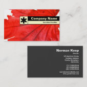 エッジのラベル – 日本のメープルリーフ 名刺 (正面/裏面)