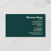 エッジのラベル – Green Star Wheel 名刺 (裏面)