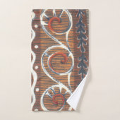 エッジの効いたアフリカのファッションカラー伝統的アートデザイン バスタオルセット (ハンドタオル)