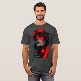 エッジィなサイバーパンクスナイパーレッドターゲットグラフィックTシャツ Tシャツ