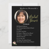 エッジィなブラックゴシックのブライズシャワーのためのイテレネィティブプラン 招待状 (正面)