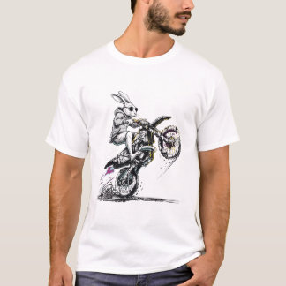 エッジィバイカーバニー モトクロス ダートバイク イースター Tシャツ