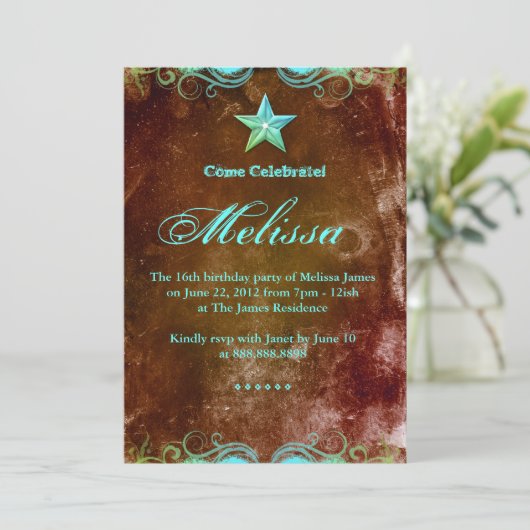 エッジウェスタン甘い16ブルーブラウンスター 招待状 (スタンド正面)