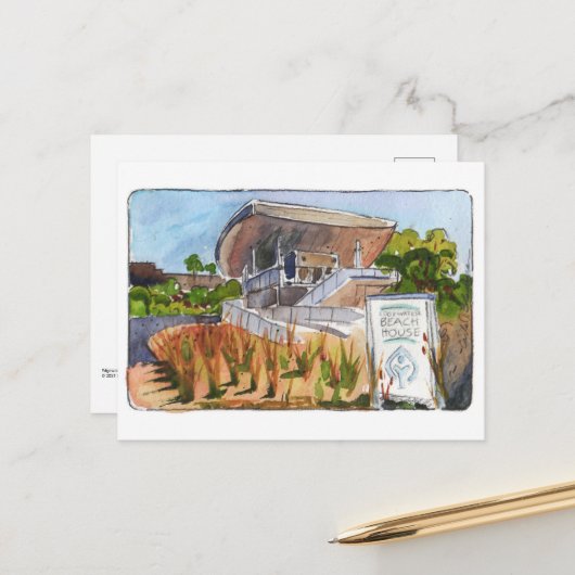 エッジウォータービーチハウスハガキ ポストカード (正面/裏面インサイチュ)