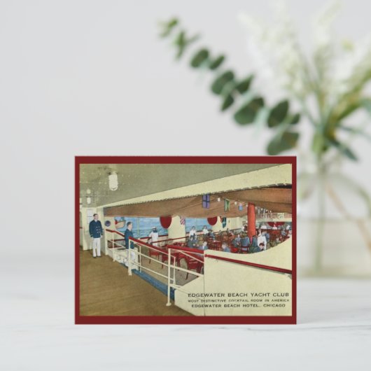 エッジウォータービーチホテルシカゴヴィンテージ ポストカード (スタンド正面)