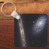 エッジオン銀河系Ngc 4302 & Tilt銀河系Ngc 4298 キーホルダー (正面)