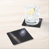 エッジオン銀河系Ngc 4302 & Tilt銀河系Ngc 4298 スクエアペーパーコースター (インサイチュ)