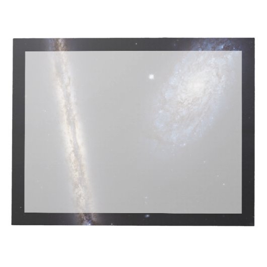 エッジオン銀河系Ngc 4302 & Tilt銀河系Ngc 4298 ノートパッド (正面)