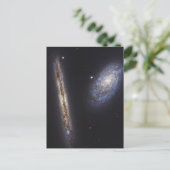 エッジオン銀河系Ngc 4302 & Tilt銀河系Ngc 4298 ポストカード (スタンド正面)