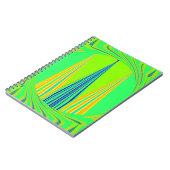 エッジジックジオメトリックネオンデザイン ノートブック (左側)