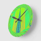 エッジジックジオメトリックネオンデザイン ラウンド壁時計 (傾斜)