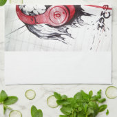 エッジハロウィーンラブルスカル キッチンタオル (折り畳み)