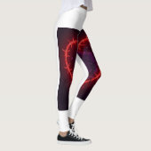 エッジビーズバーベッドハートパープルバラレギンス💔🌹 レギンス (右)