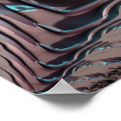 エッジファンキーメタリックなフラクタル抽象芸術引用文の追加 ポスター (角)