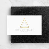 エッジフェイク金ゴールド三角形の白のロゴ 名刺