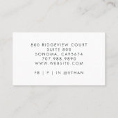 エッジブルーグランジグレイのテクスチャ 名刺 (裏面)