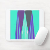 エッジブルーパープルシアンシェブロンアートプリント マウスパッド (マウス)
