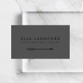 エッジボヘミアンアローブラックアンドグレービジネスカード 名刺