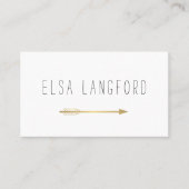 エッジボヘミフェイクアン金ゴールド矢印文字II 名刺 (正面)