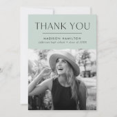 エッジモダンミント写真卒業 サンキューカード (正面)