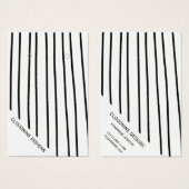 エッジラインイヤリングネックレスジュエリー表示カード (正面&裏面)