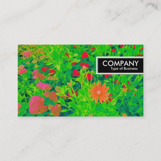 エッジラベルサイケデリック – フラワーベッド 名刺 (正面)
