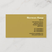 エッジラベルモノグラム – ゴールデンエンボステックス 名刺 (裏面)