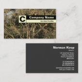 エッジラベル付きモノグラム – ゴールデンブランチ 名刺 (正面/裏面)