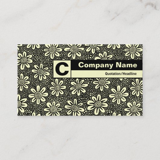 エッジラベル付きモノグラム – パターン140617 名刺 (正面)